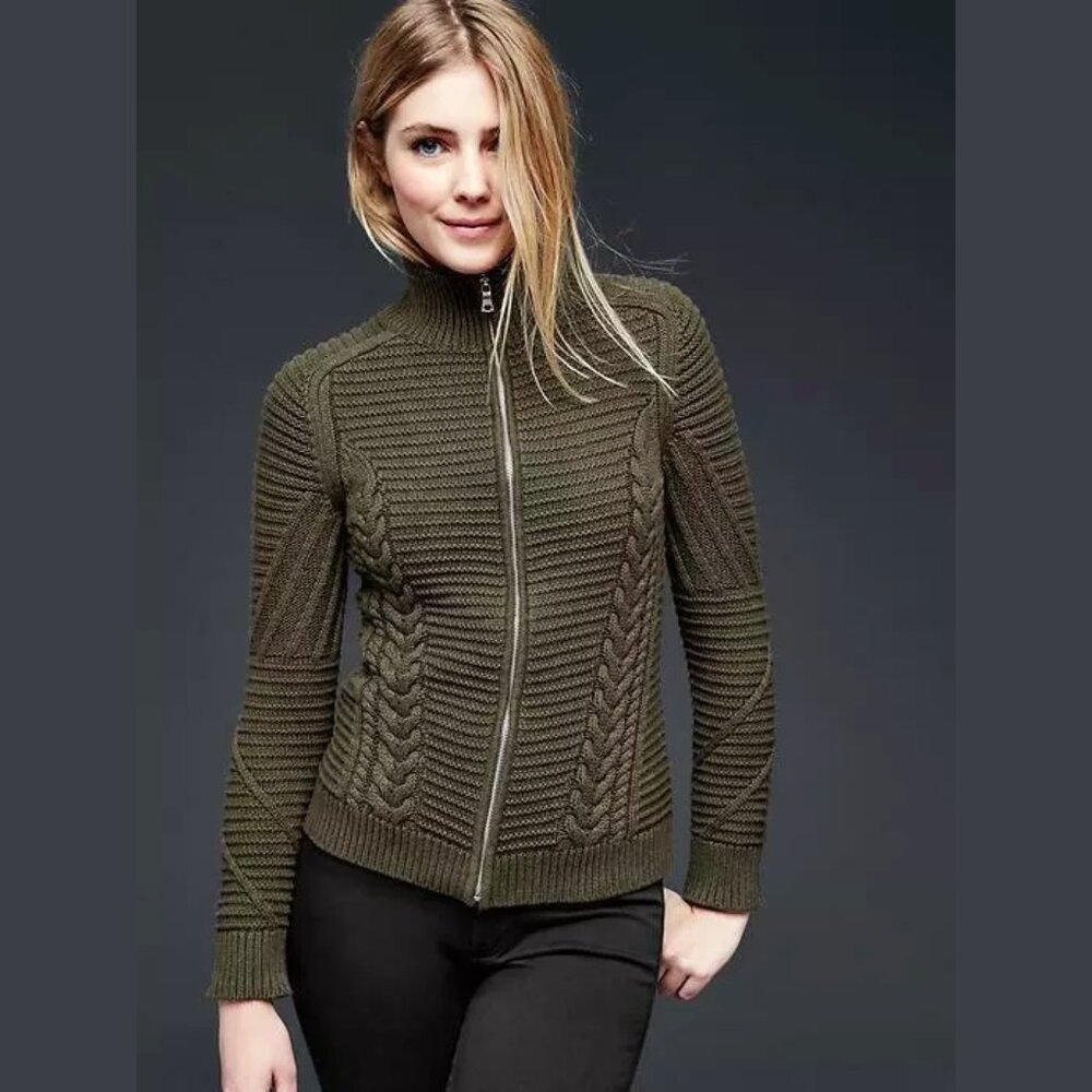 GAP Olive Green Knit Jacket